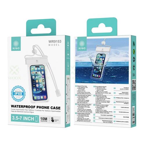 Funda Impermeable para Móvil  3.5" a 7´´ IPX8 Ikrea WR9153 Blanca
