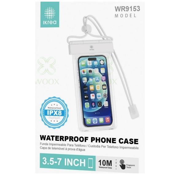 Funda Impermeable para Móvil  3.5" a 7´´ IPX8 Ikrea WR9153 Blanca
