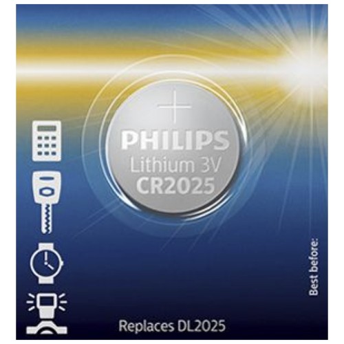 Philips CR2025/01B 3V Pila Lithium 1 PC