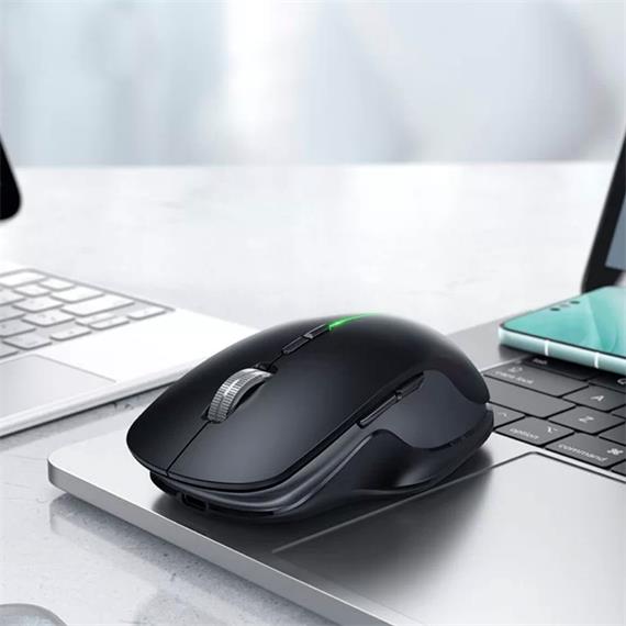 Hoco GM40 Ratón Bluetooth y 2.4Ghz Recargable Negro