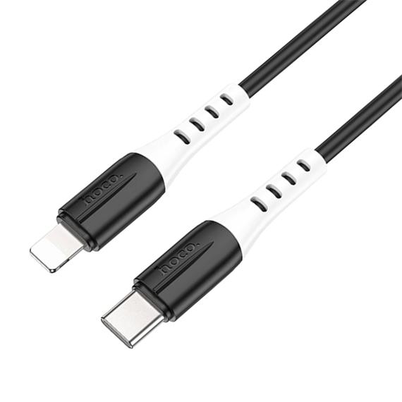 Cable USB-C a Lightning 1 metro 3Amp Hoco X82 Silicona Negro