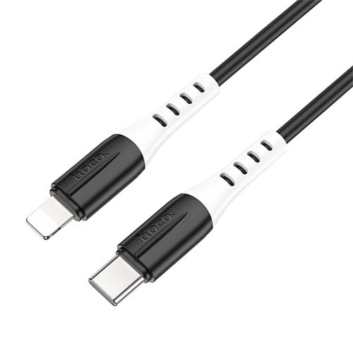 Cable USB-C a Lightning 1 metro 3Amp Hoco X82 Silicona Negro