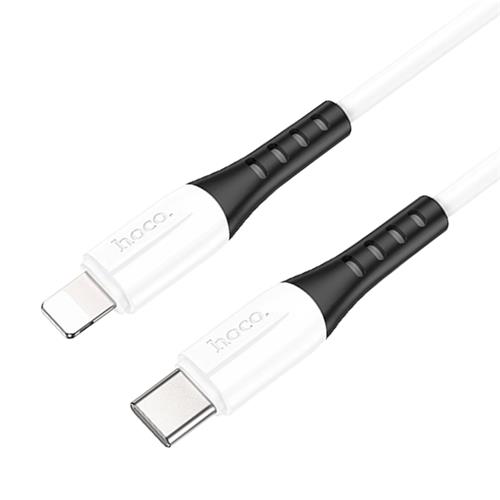 Cable USB-C a Lightning 1 metro 3Amp Hoco X82 Silicona Blanco