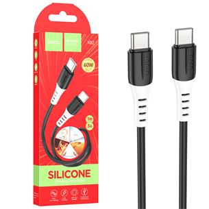 Cable USB-C a USB-C 1 metro 60w Hoco X82 Silicona Negro