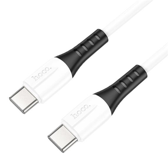 Cable USB-C a USB-C 1 metro 60w Hoco X82 Silicona White