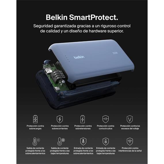 Powerbank Belkin 20.000 mAh Cable Integrado USB-C 30W Azul (BPB024HQBL)