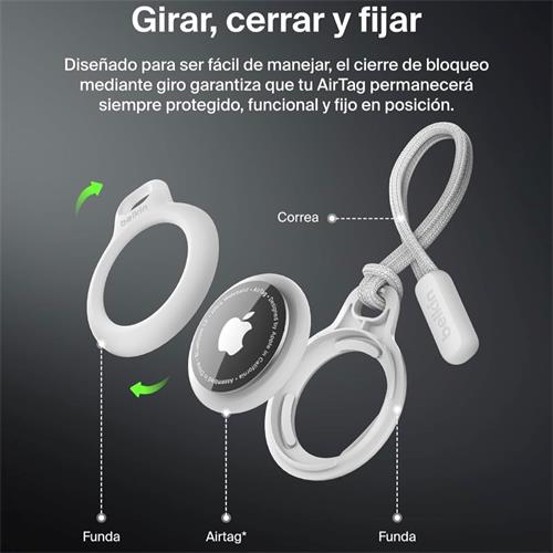 Belkin LLavero Apple Air Tag Blanco con Correa (F8W974BTWHT)