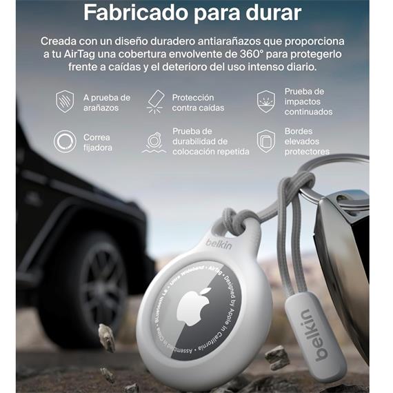 Belkin LLavero Apple Air Tag Blanco con Correa (F8W974BTWHT)
