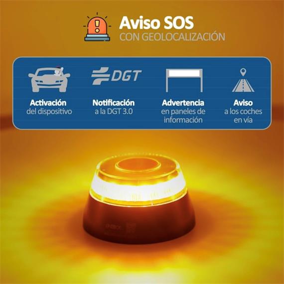 Ebox V16IoT Baliza V16 Homologada y Conectada a la DGT