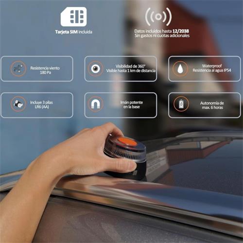 Ebox V16IoT Baliza V16 Homologada y Conectada a la DGT