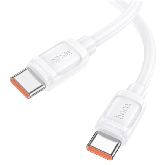 Cable USB-C a USB-C 240W 1 metro Reforzado Hoco X115 Blanco