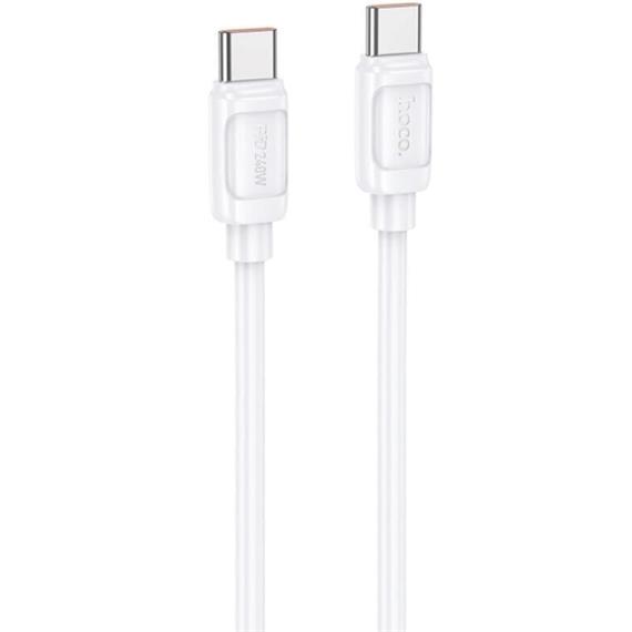Cable USB-C a USB-C 240W 1 metro Reforzado Hoco X115 Blanco