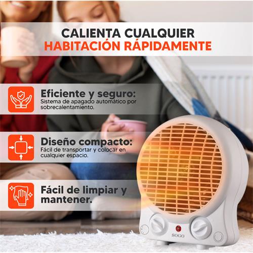 Sogo Termoventilador Redondo 2000W (CAL-SS-18306)
