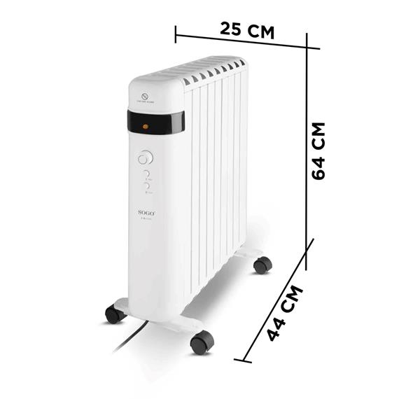 Sogo Convector sin Aceite 9 Elementos 2000W (CAL-SS-18485)