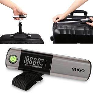 Sogo Báscula de Viaje para Maletas con Cinta Métrica (BAM-SS-380)