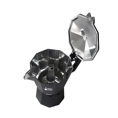 Sogo Moka Cafetera Italiana compatible con Inducción 3 Tazas Negra (CAL-SS-7605)