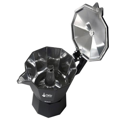 Sogo Moka Cafetera Italiana compatible con Inducción 6 Tazas Negra (CAL-SS-7610)