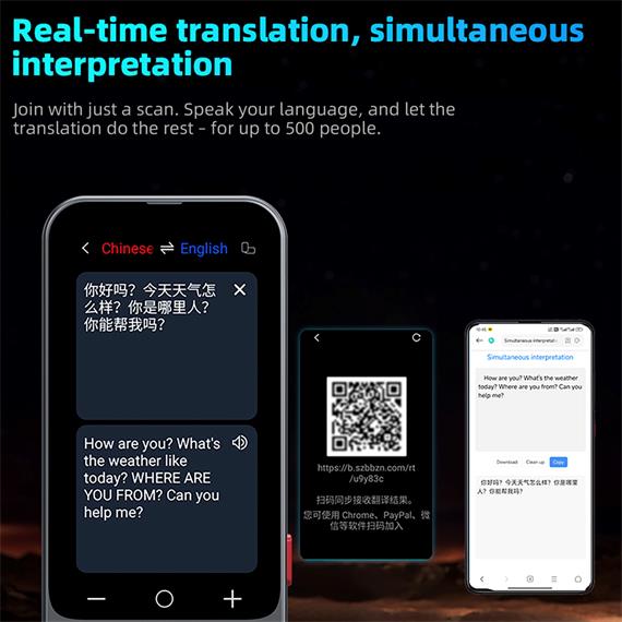 Valore Traductor AI con Pantalla 3.1", Cámara, 139 Idiomas y Chat GPT (AI001)