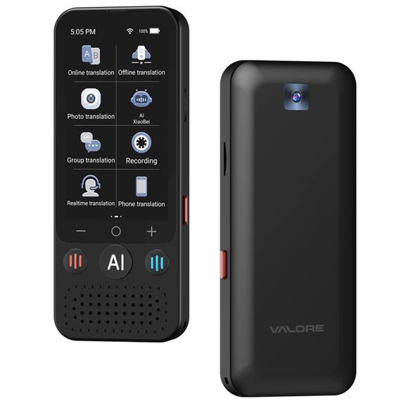 Valore Traductor AI con Pantalla 3.1", Cámara, 139 Idiomas y Chat GPT (AI001)