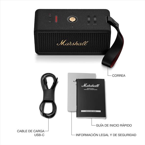 Marshall Middleton II Altavoz Bluetooth Black and Brass