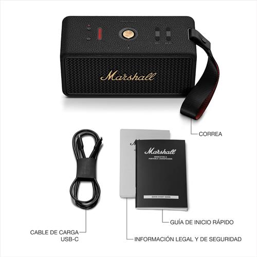 Marshall Middleton II Altavoz Bluetooth Black and Brass