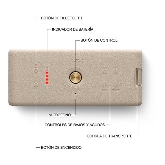 Marshall Middleton II Altavoz BLuetooth Cream