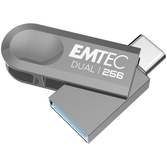 Memoria USB Dual 3.2 256GB USB-C y USB-A Emtec D280