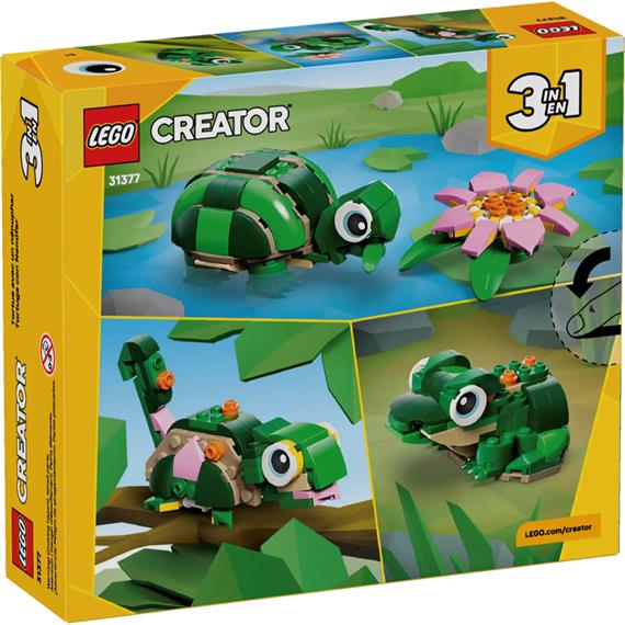 LEGO 31377 Tortuga con Flor de Nenúfar
