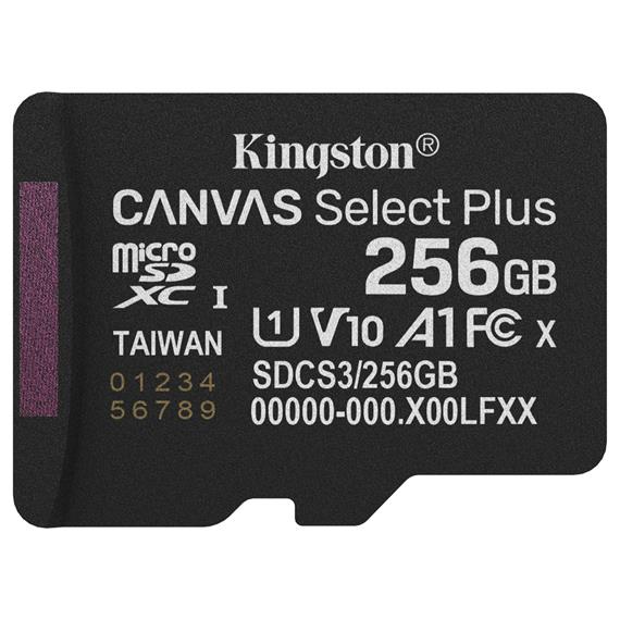 Memoria Micro SD 256GB Kingston HC 150MB/s SDCS3 + Adaptador SD