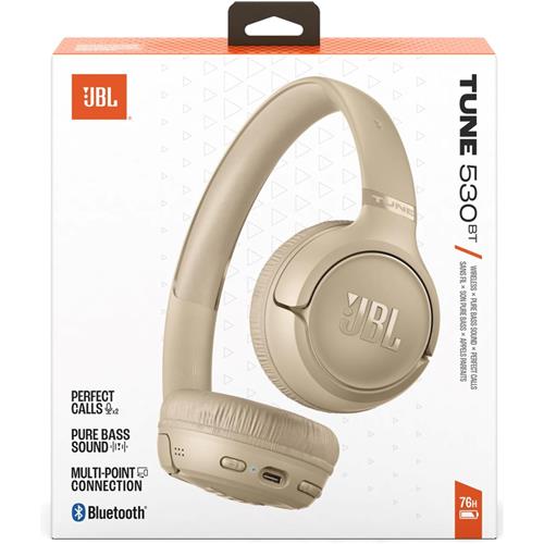 Jbl Tune 530 BT Auricular Inalámbrico con Batería 76h Beige
