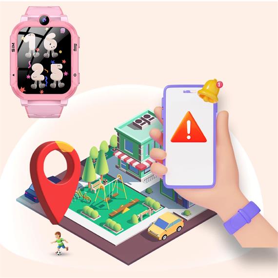 Blackview Z20 Smartwatch para Niños con GPS, Boton SOS y  4G Rosa