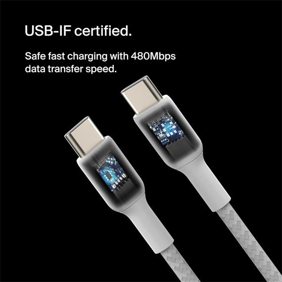 Cable USB-C aUSB-C Belkin 1 Metro Pack 2 Unidades (CAB004BT1MWH2PK)