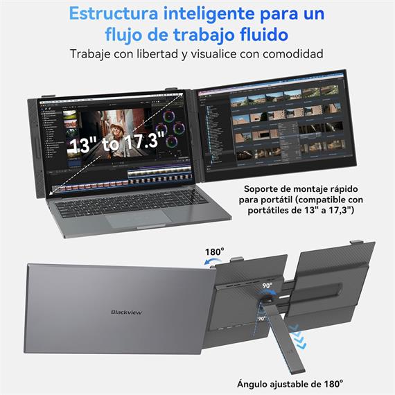 Monitor Portátil USB-C Blackview SCM6 14" FHD 60Hz Altavoz