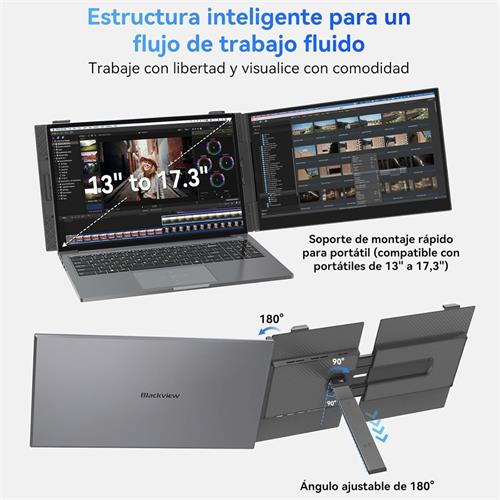 Monitor Portátil USB-C Blackview SCM6 14" FHD 60Hz Altavoz
