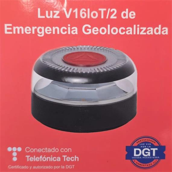 Iunik Baliza V16 IoT/2 Geolocalizada Telefónica y Homolagada por la DGT