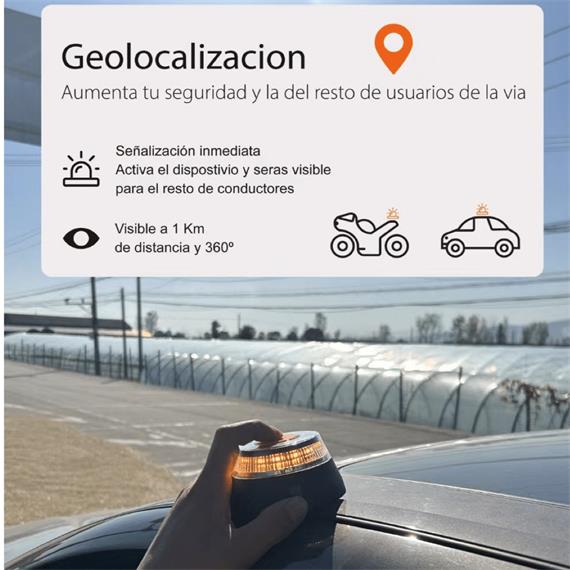 Iunik Baliza V16 IoT/2 Geolocalizada Telefónica y Homolagada por la DGT