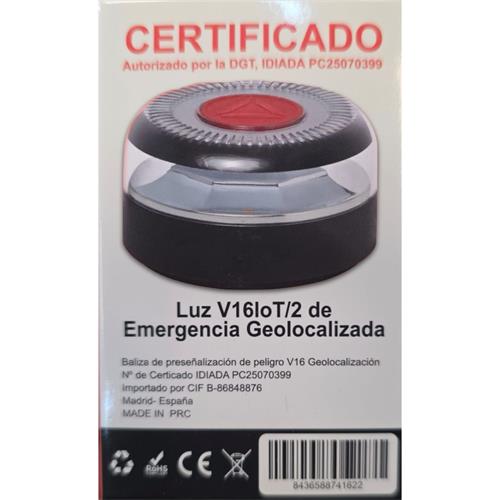 Iunik Baliza V16 IoT/2 Geolocalizada Telefónica y Homolagada por la DGT