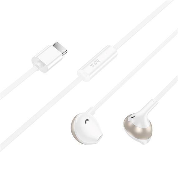 Hoco M115 Auricular con Micrófono y Conexión USB-C Blanco