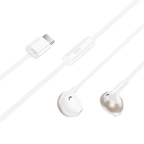Hoco M115 Auricular con Micrófono y Conexión USB-C Blanco