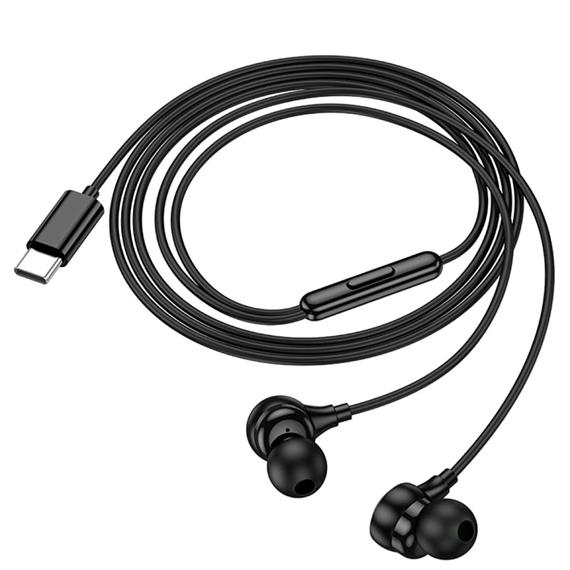 Hoco M116 Auricular con Micrófono y Conexión USB-C Negro