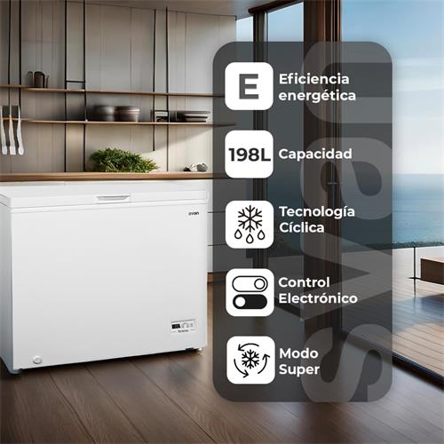 Svan SCH2002EDC Congelador Horizontal Ciclico 198L 85X91X56cm Blanco