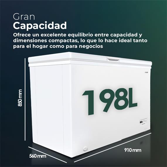 Svan SCH2002EDC Congelador Horizontal Ciclico 198L 85X91X56cm Blanco