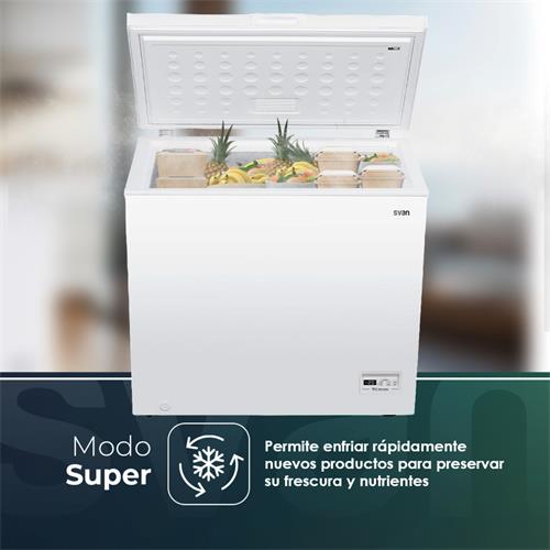 Svan SCH2002EDC Congelador Horizontal Ciclico 198L 85X91X56cm Blanco