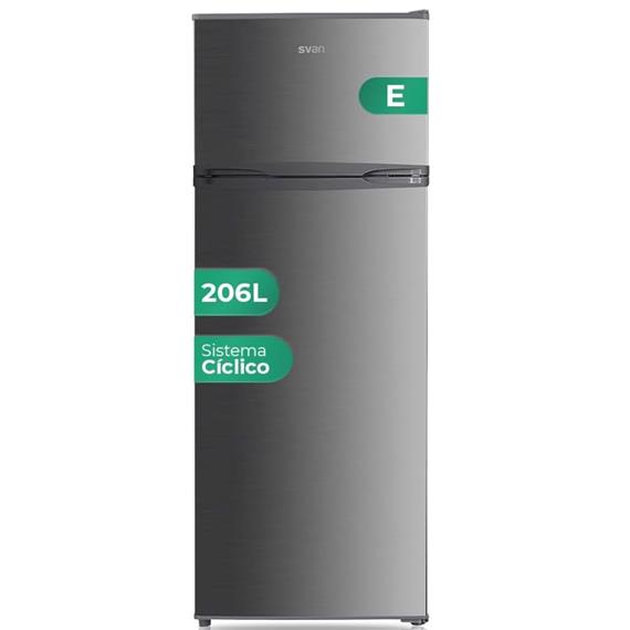 Svan SF145503EX Frigorifico 2 Puertas Ciclico Clase E 143x55x56cm Inox