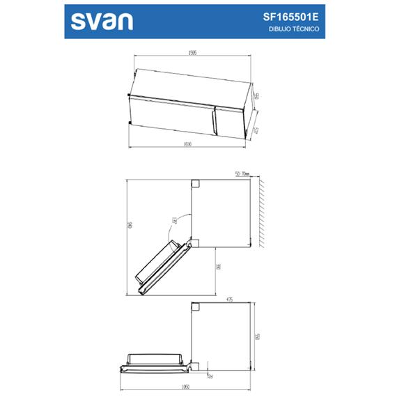 Svan SF165501E Frigo 161x55 Blanco EF.E