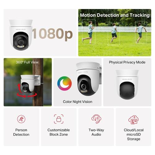 Mercusys MC500 Cámara Seguridad Wifi 1080P Visión Nocturna a Color