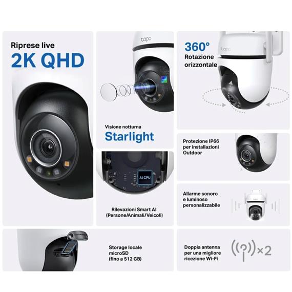 Tp-Link Tapo TC42 Cámara WiFi Exterior con Visión Nocturna e IA