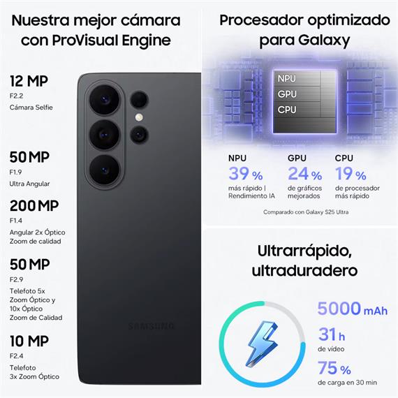 Samsung Galaxy S26 Ultra 5G 12GB 512GB Black (SM-S948)
