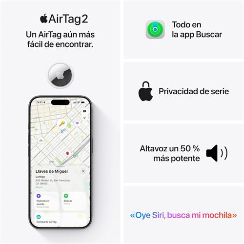 Apple AirTag 2ª Generación 1 pack (MFE94ZY/A)