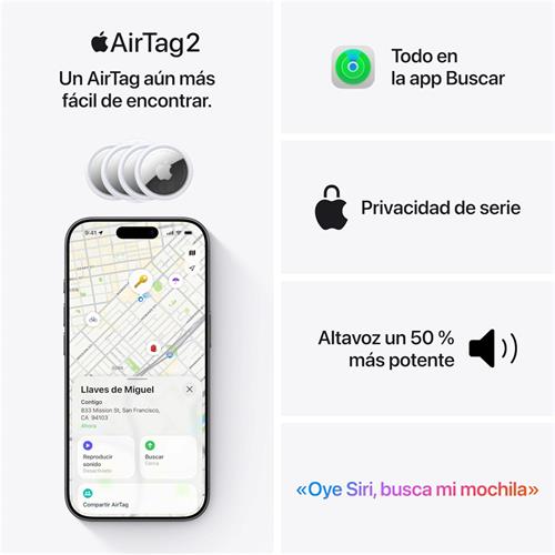 Apple AirTag 2ª Generación 4 pack (MFEA4ZY/A)